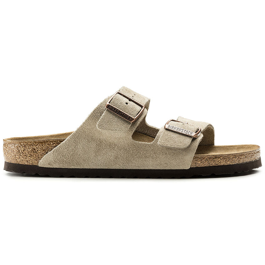 Birkenstock ARIZONA 51463 Taupe | Suède Largeur Étroite - Boutique du Cordonnier