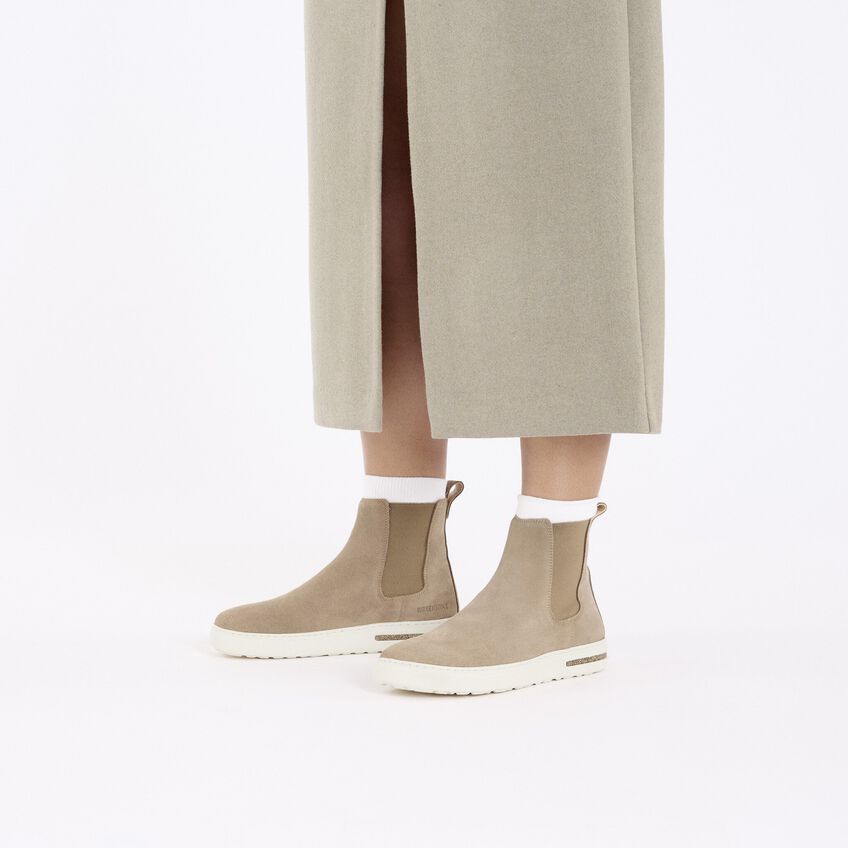 Birkenstock BEND CHELSEA 1028483 Taupe | Suède Largeur Étroite - Boutique du Cordonnier