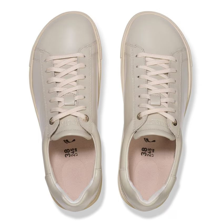 Birkenstock BEND LOW 1030082 High Shine Oyster | Cuir Largeur Étroite - Boutique du Cordonnier