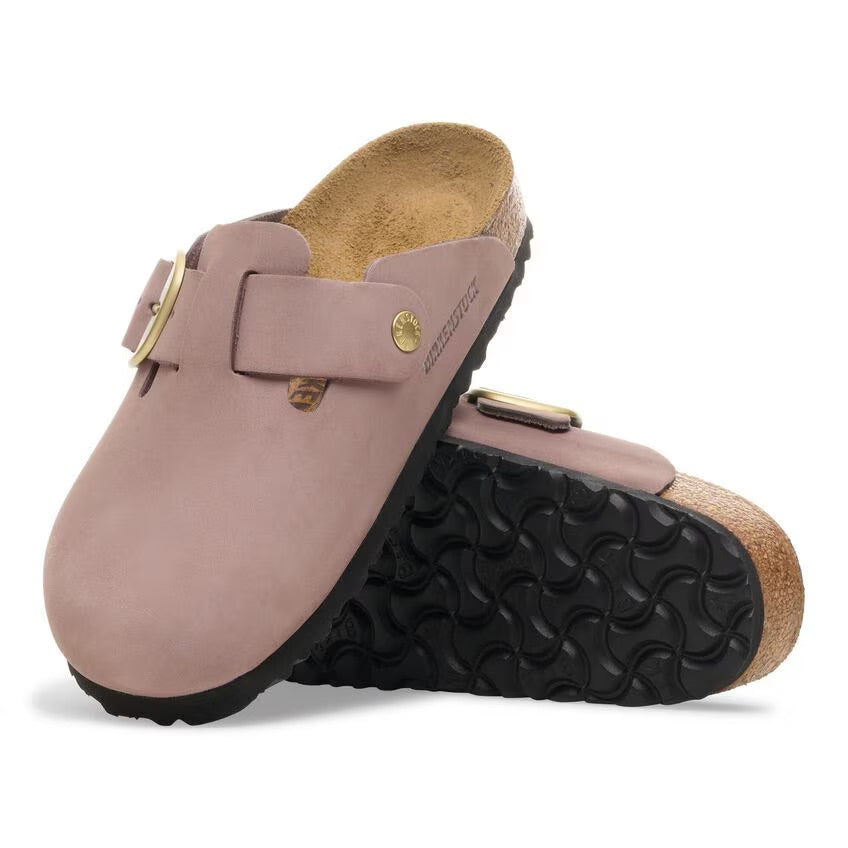Birkenstock BOSTON BIG BUCKLE 1030544 Faded Purple | Nubuck Largeur Étroite - Boutique du Cordonnier