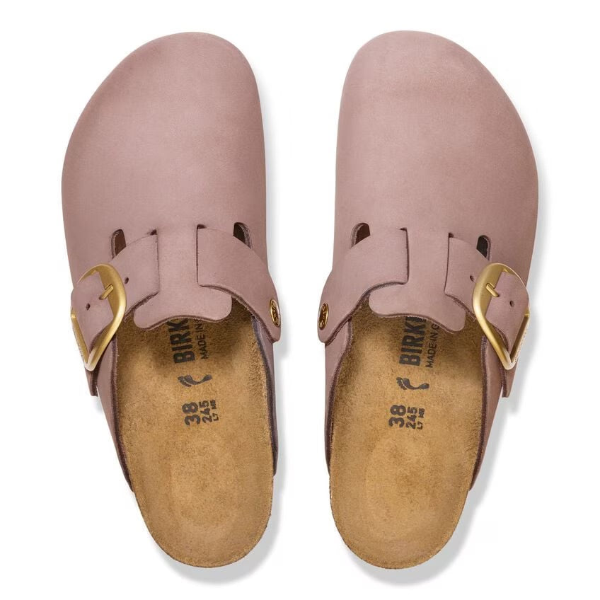 Birkenstock BOSTON BIG BUCKLE 1030544 Faded Purple | Nubuck Largeur Étroite - Boutique du Cordonnier