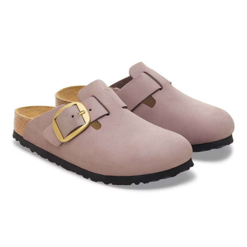 Birkenstock BOSTON BIG BUCKLE 1030544 Faded Purple | Nubuck Largeur Étroite - Boutique du Cordonnier