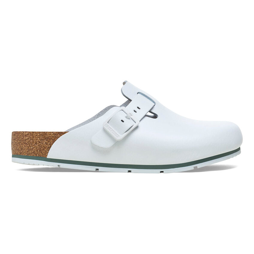 Birkenstock BOSTON PRO 1025992 Blanc | Cuir Largeur Régulière Sabots professionnels antidérapants - Boutique du Cordonnier