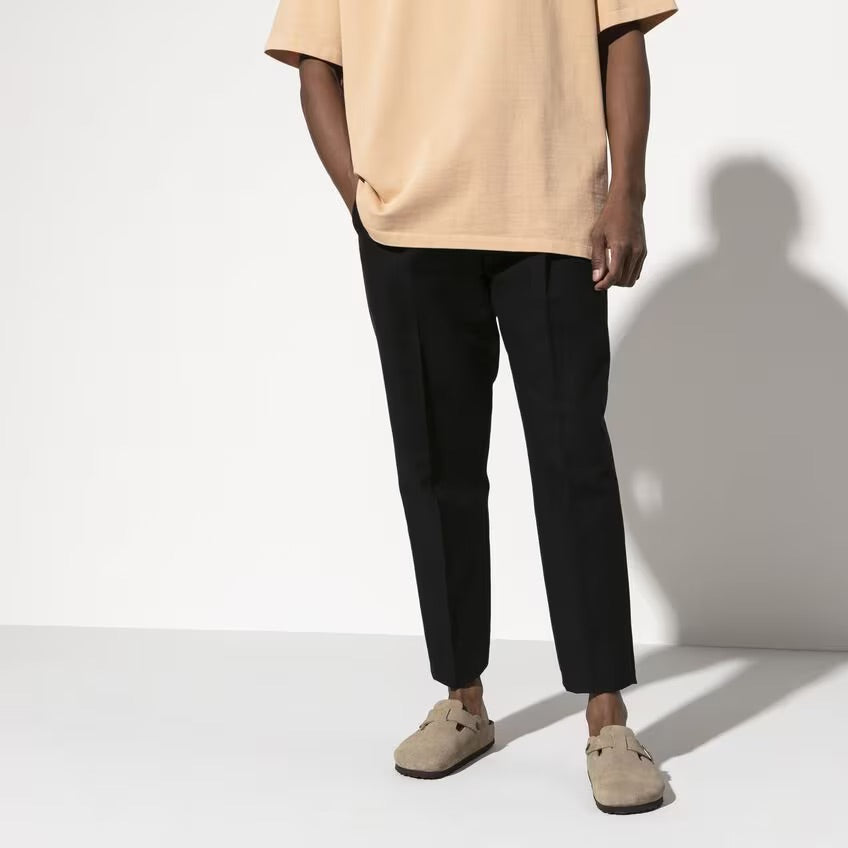 Birkenstock BOSTON SOFT 560771 Taupe | Suède Largeur Régulière - Boutique du Cordonnier