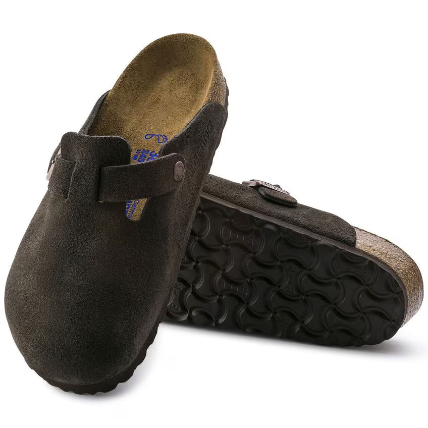 Birkenstock BOSTON SOFT 660461 Mocha | Suède Largeur Régulière - Boutique du Cordonnier