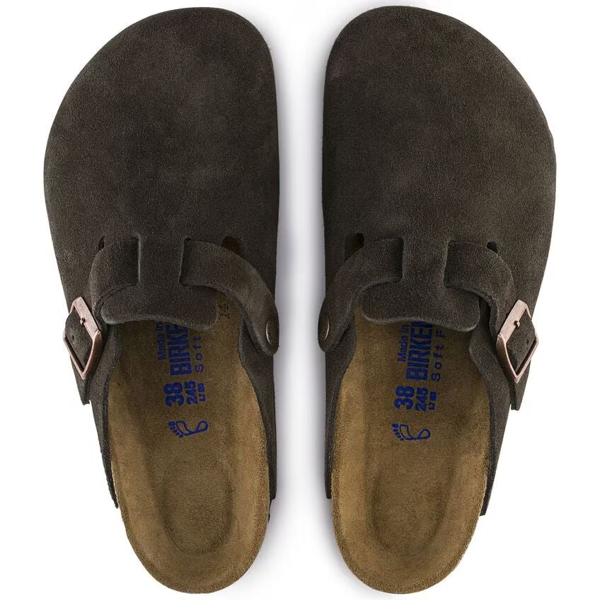 Birkenstock BOSTON SOFT 660461 Mocha | Suède Largeur Régulière - Boutique du Cordonnier