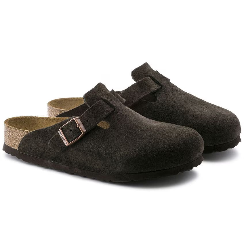 Birkenstock BOSTON SOFT 660461 Mocha | Suède Largeur Régulière - Boutique du Cordonnier