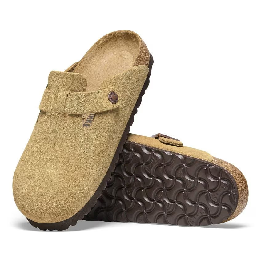 Birkenstock BOSTON 1026164 Latte Cream | Suède Largeur Étroite - Boutique du Cordonnier