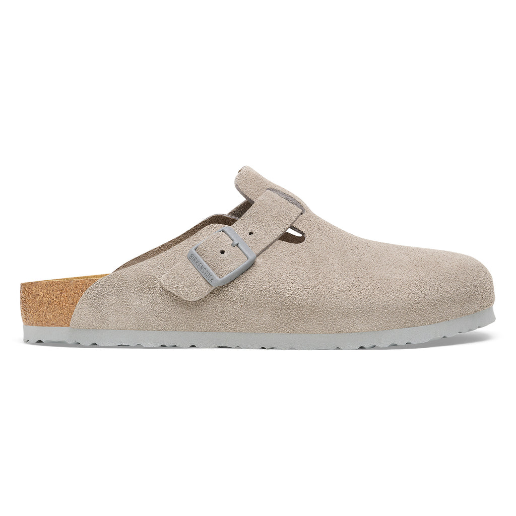 Birkenstock BOSTON 1027751 Stone Coin | Suède Largeur Étroite - Boutique du Cordonnier