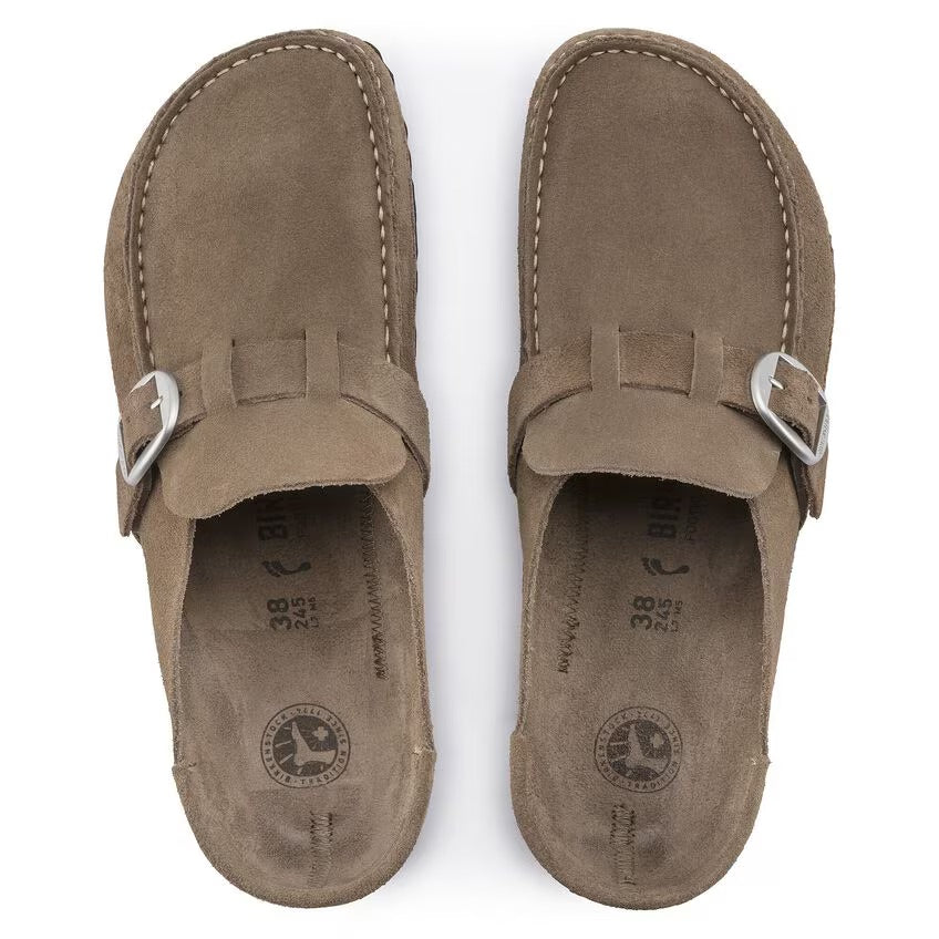 Birkenstock Buckley 1019490 Gray Taupe | Suède Largeur Étroite - Boutique du Cordonnier