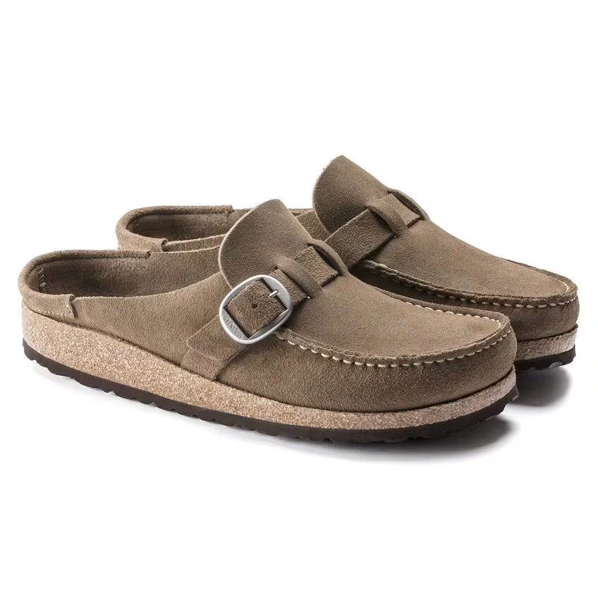 Birkenstock Buckley 1019490 Gray Taupe | Suède Largeur Étroite - Boutique du Cordonnier