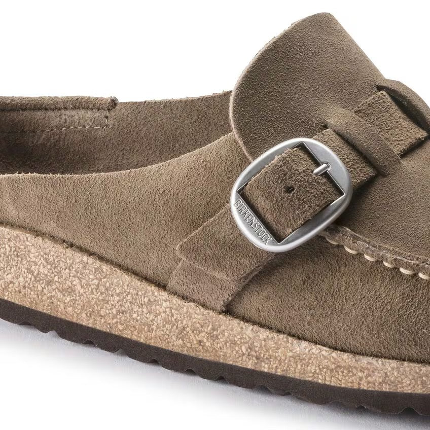 Birkenstock Buckley 1019490 Gray Taupe | Suède Largeur Étroite - Boutique du Cordonnier