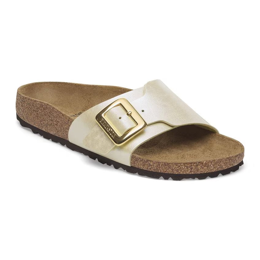 Birkenstock Catalina Luxe Buckle 1029393 Graceful Pearl White | Birko-Flor Largeur Étroite - Boutique du Cordonnier