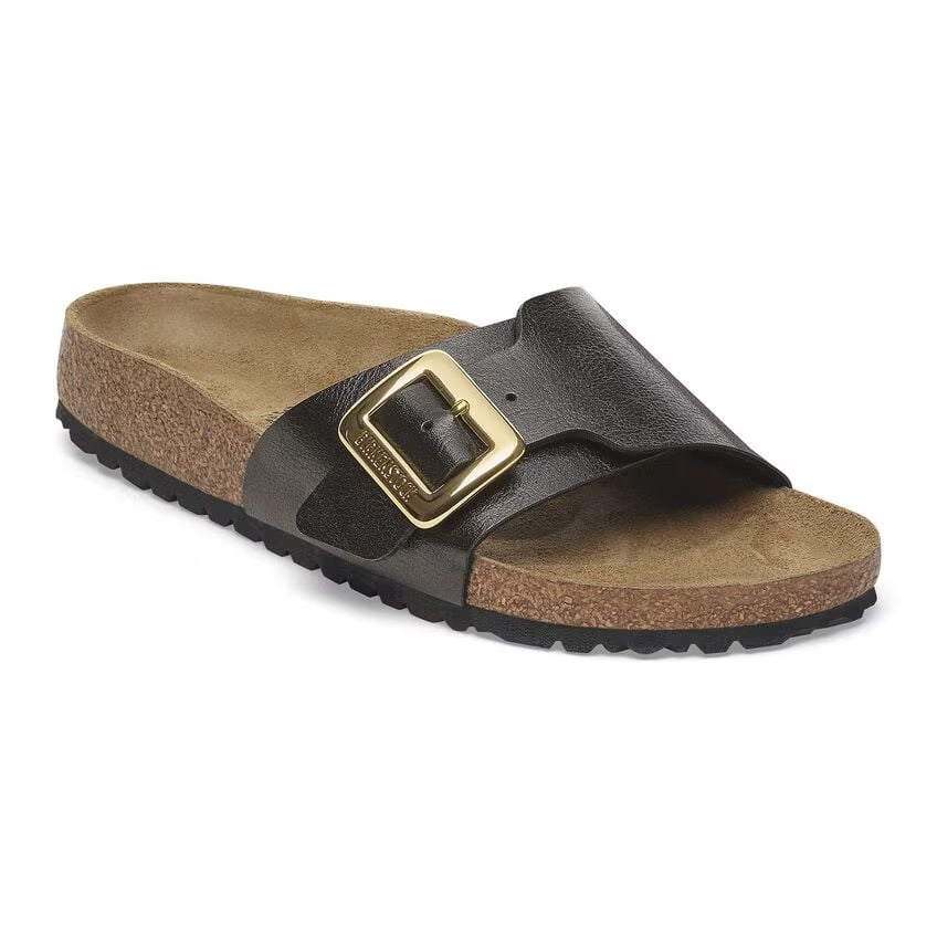 Birkenstock Catalina Luxe Buckle 1029481 Graceful Licorice | Birko-Flor Largeur Étroite - Boutique du Cordonnier
