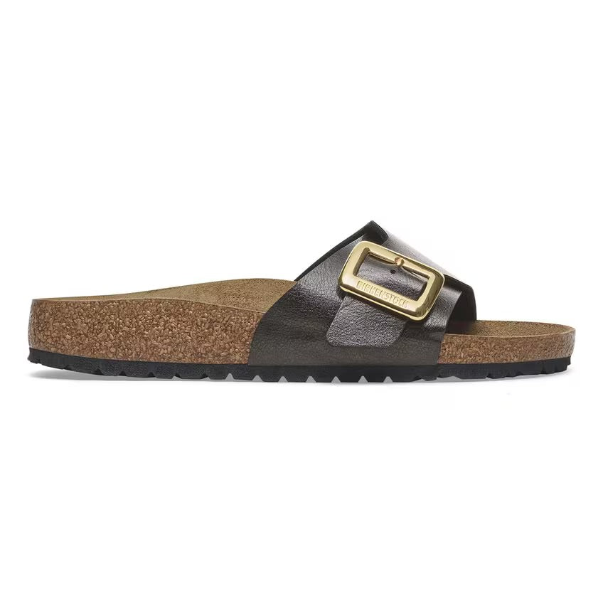 Birkenstock Catalina Luxe Buckle 1029481 Graceful Licorice | Birko-Flor Largeur Étroite - Boutique du Cordonnier