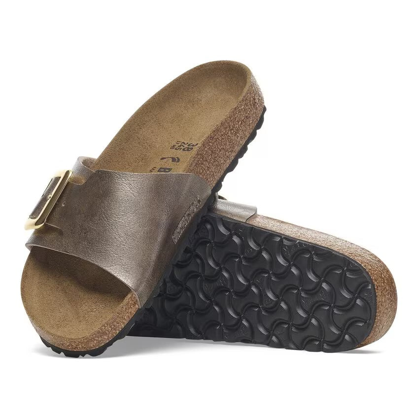 Birkenstock Catalina Luxe Buckle 1029416 Graceful Taupe | Birko-Flor Largeur Étroite - Boutique du Cordonnier