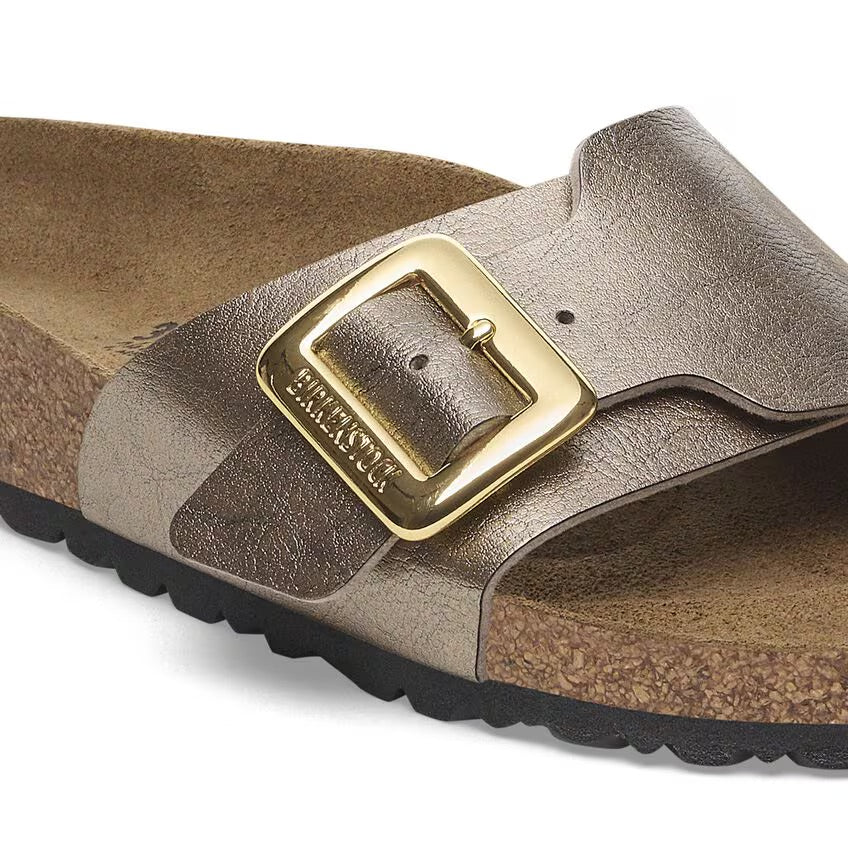 Birkenstock Catalina Luxe Buckle 1029416 Graceful Taupe | Birko-Flor Largeur Étroite - Boutique du Cordonnier