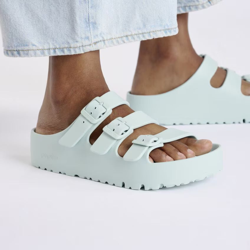 Birkenstock FLORIDA III PLATFORM EVA 1029736 Surf Green | EVA Largeur Étroite - Boutique du Cordonnier