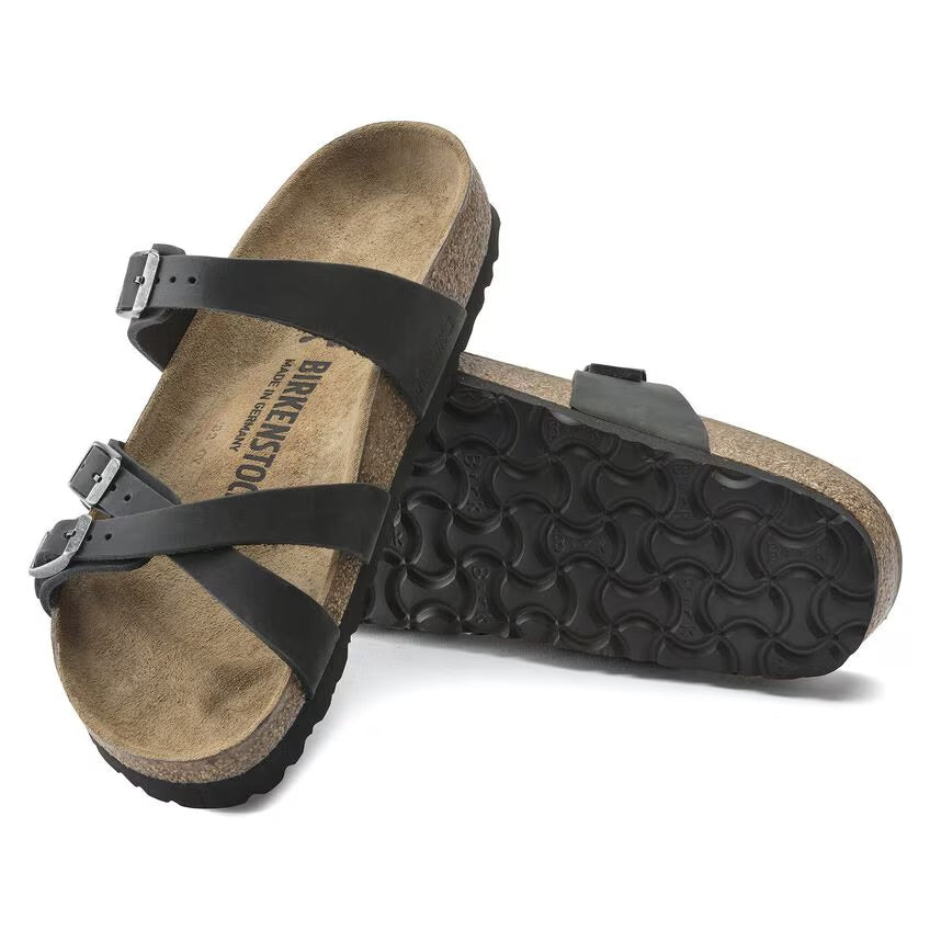 Birkenstock FRANCA 1021112 Noir | Cuir Largeur Régulière - Boutique du Cordonnier