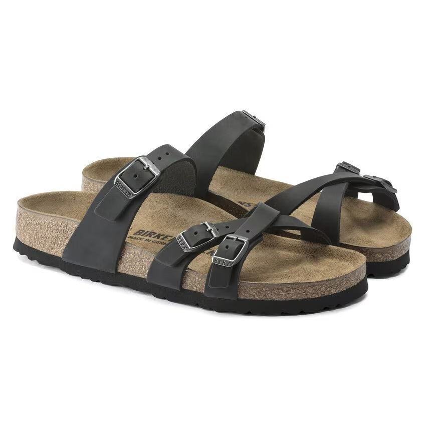 Birkenstock FRANCA 1021112 Noir | Cuir Largeur Régulière - Boutique du Cordonnier