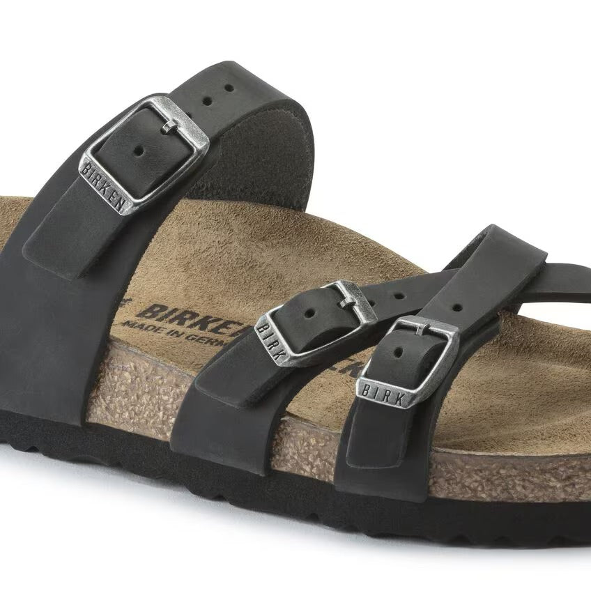 Birkenstock FRANCA 1021112 Noir | Cuir Largeur Régulière - Boutique du Cordonnier