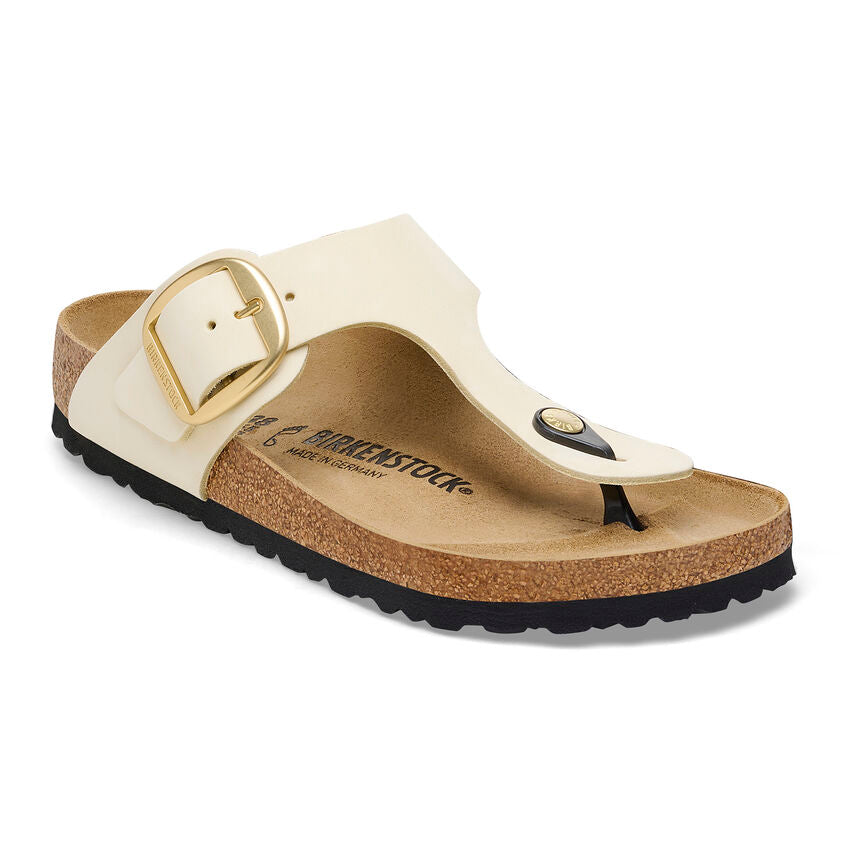 Birkenstock GIZEH BIG BUCKLE 1026580 Ecru | Nubuck Largeur Régulière - Boutique du Cordonnier