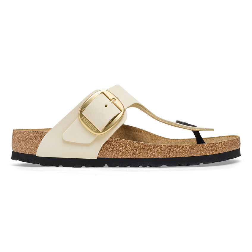 Birkenstock GIZEH BIG BUCKLE 1026580 Ecru | Nubuck Largeur Régulière - Boutique du Cordonnier