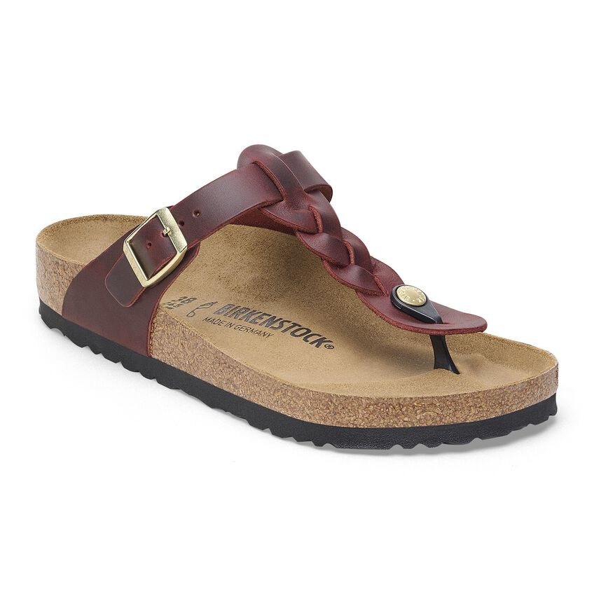 Birkenstock GIZEH BRAIDED 1027923 Zinfandel | Cuir Largeur Régulière - Boutique du Cordonnier