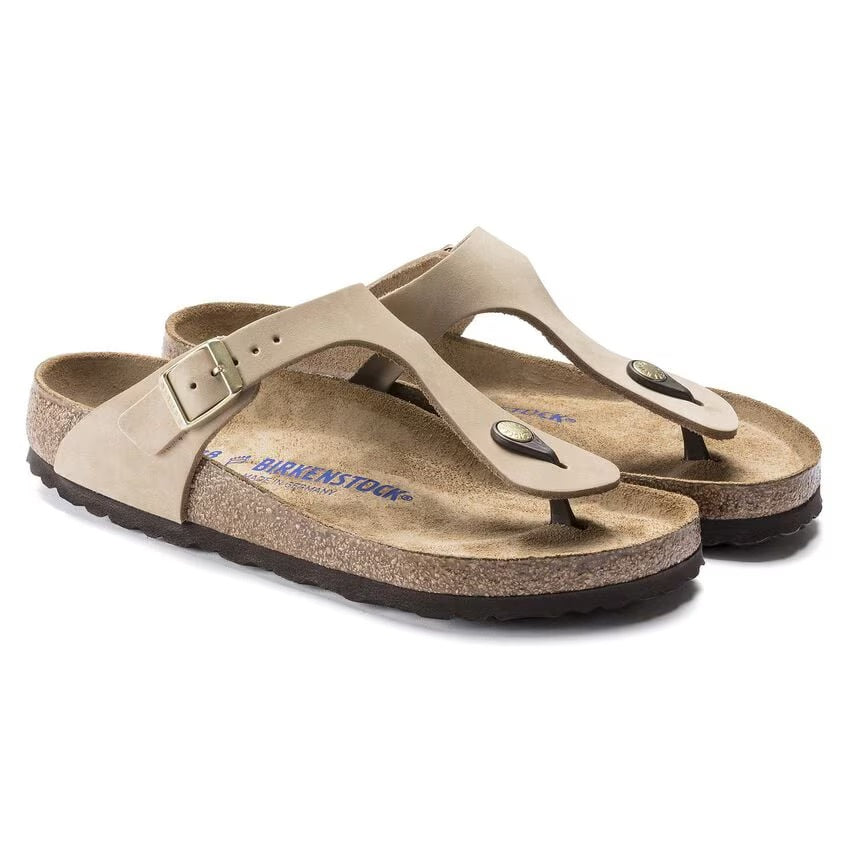 Birkenstock GIZEH SOFT 1018999 Sandcastle | Nubuck Largeur Régulière - Boutique du Cordonnier