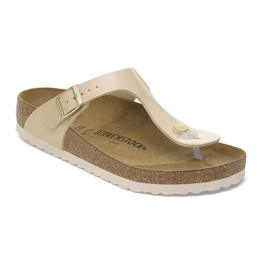 Birkenstock GIZEH 1013075 Sand Patent | Birko-Flor Largeur Régulière - Boutique du Cordonnier