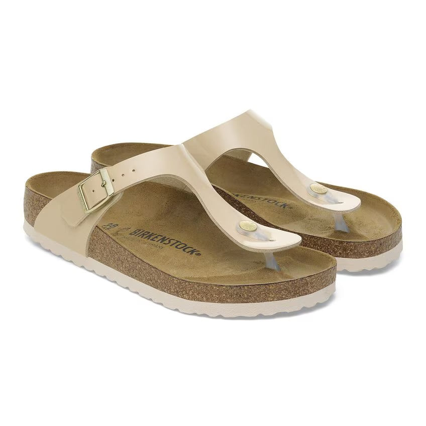 Birkenstock GIZEH 1013075 Sand Patent | Birko-Flor Largeur Régulière - Boutique du Cordonnier