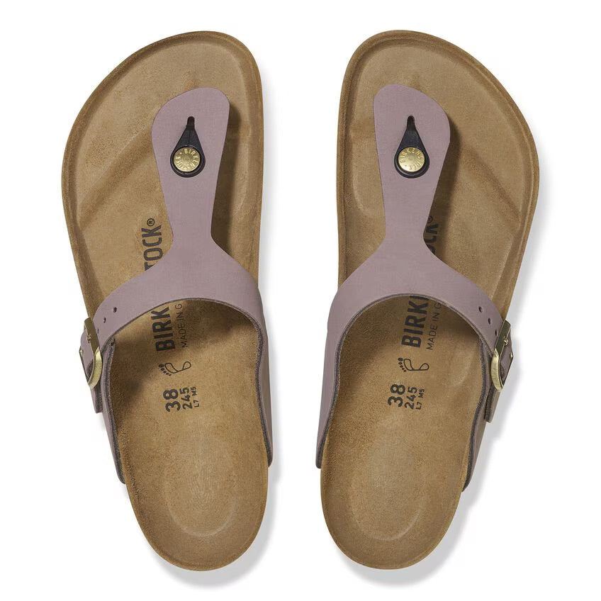 Birkenstock GIZEH 1029504 Faded Purple | Nubuck Largeur Régulière - Boutique du Cordonnier