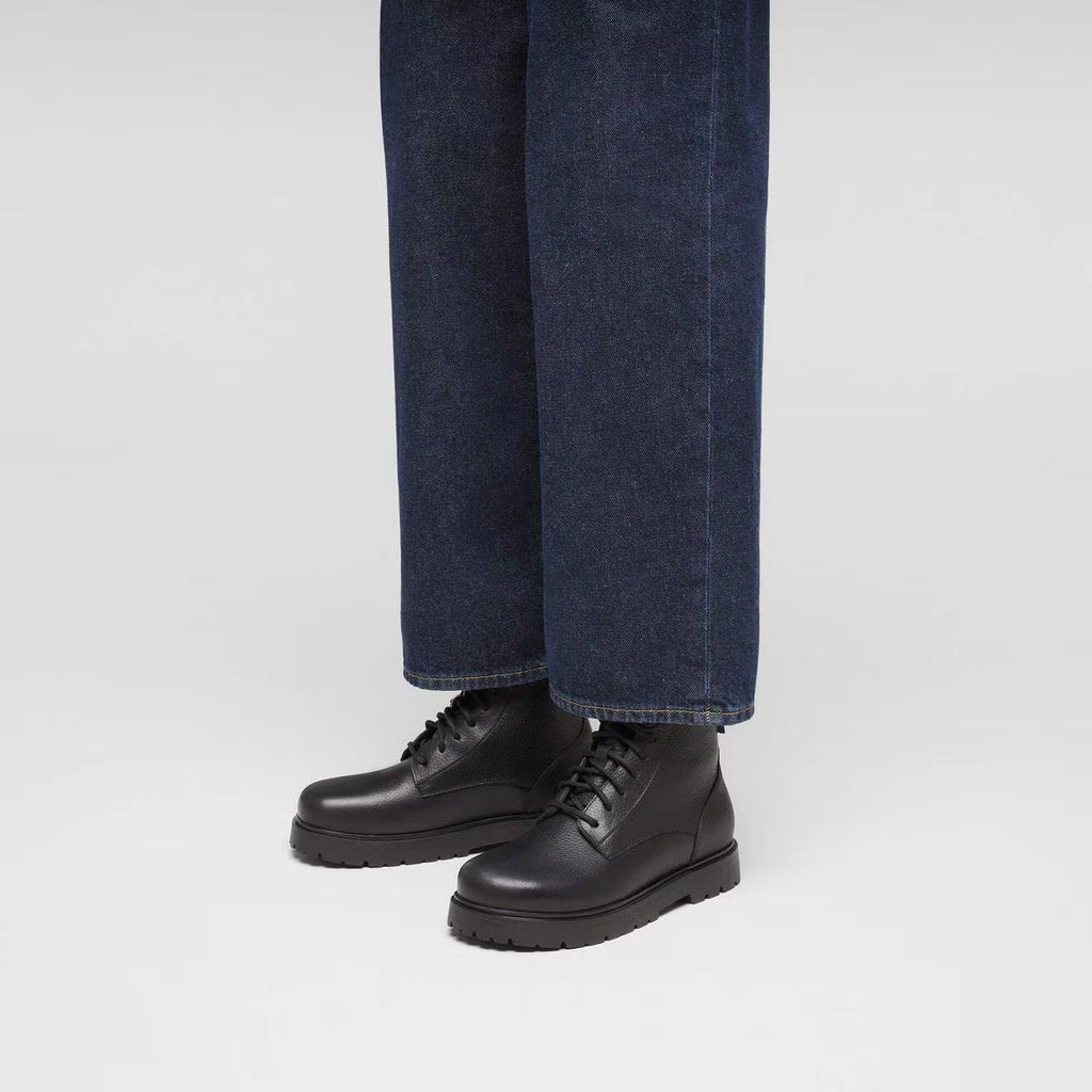 Birkenstock HIGHWOOD LACE WATERPROOF 1030942 Noir | Cuir Largeur Régulière - Boutique du Cordonnier