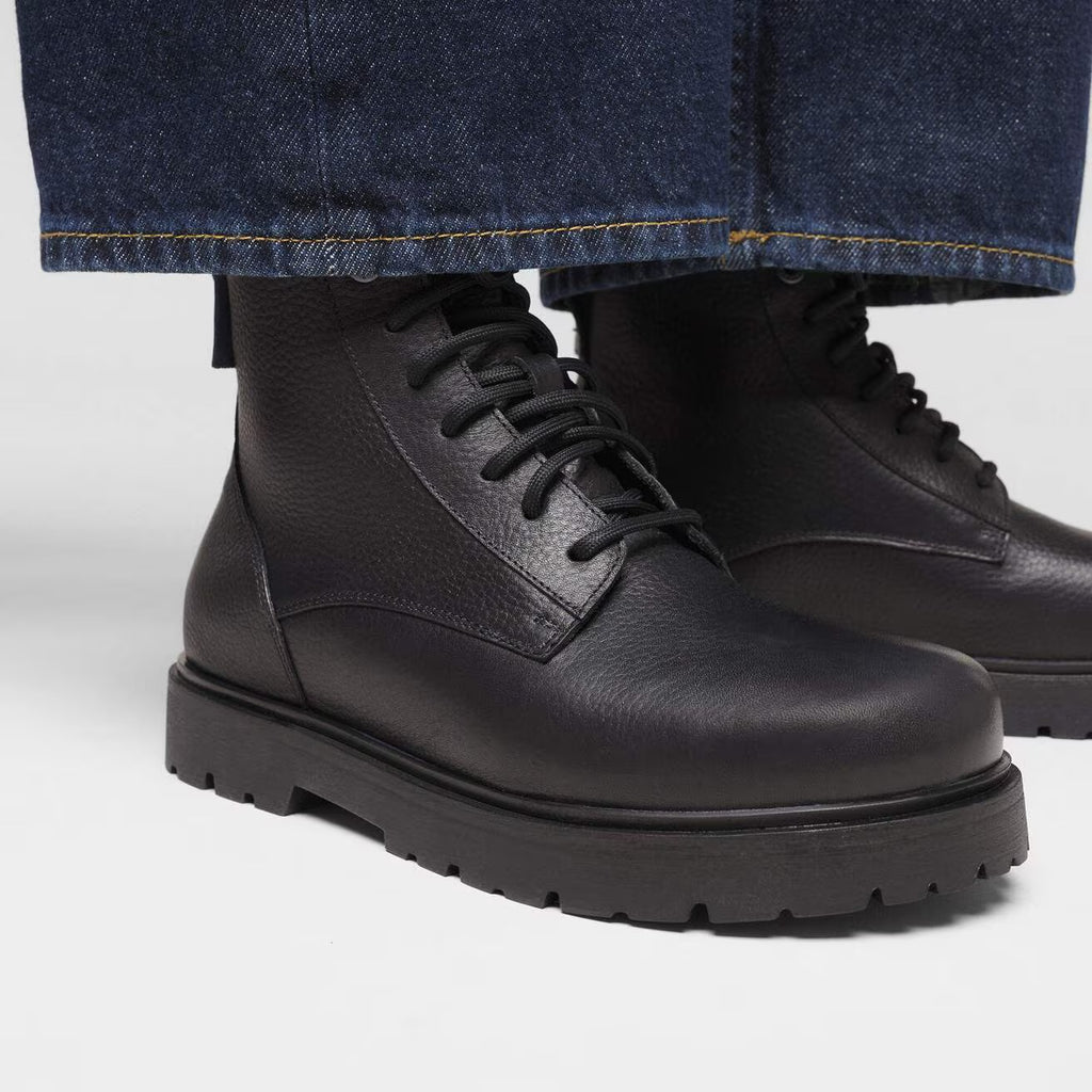 Birkenstock HIGHWOOD LACE WATERPROOF 1030942 Noir | Cuir Largeur Régulière - Boutique du Cordonnier