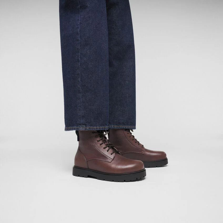 Birkenstock HIGHWOOD LACE WATERPROOF 1030961 Chocolate | Cuir Largeur Régulière - Boutique du Cordonnier