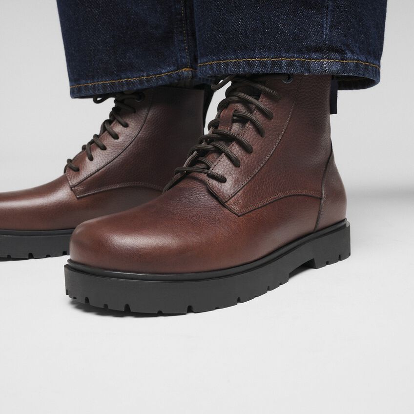 Birkenstock HIGHWOOD LACE WATERPROOF 1030961 Chocolate | Cuir Largeur Régulière - Boutique du Cordonnier