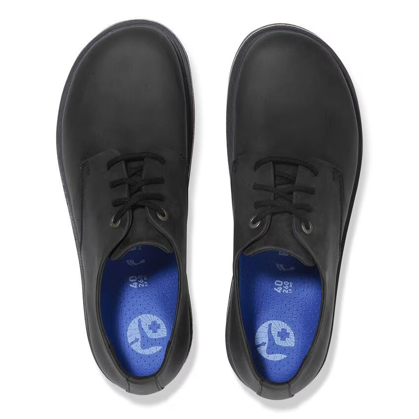 Birkenstock HIGHWOOD LOW LACE 1028173 Noir | Cuir Largeur Régulière - Boutique du Cordonnier