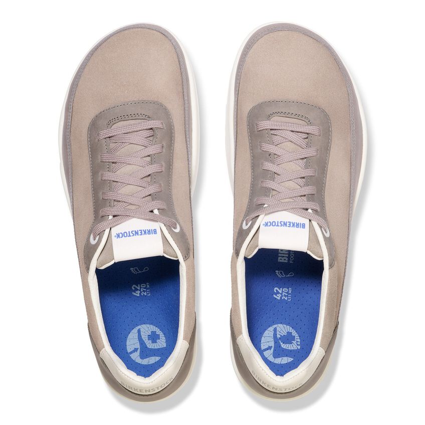 Birkenstock HONNEF CITY 1030126 Stone Coin | Suède/Cuir Largeur Régulière - Boutique du Cordonnier