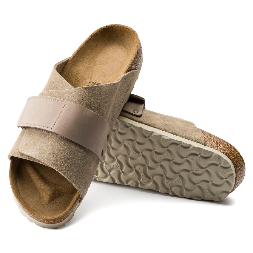 Birkenstock KYOTO 1015573 Taupe | Nubuck/Suède Largeur Étroite - Boutique du Cordonnier