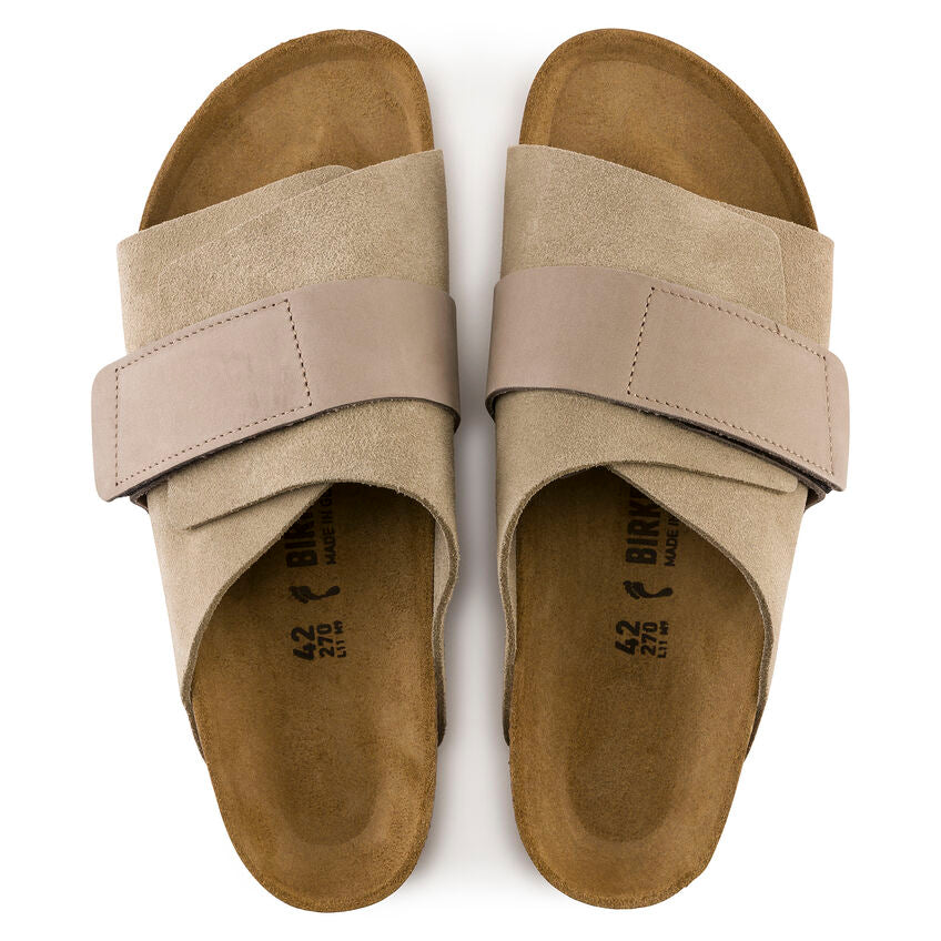 Birkenstock KYOTO 1015573 Taupe | Nubuck/Suède Largeur Étroite - Boutique du Cordonnier