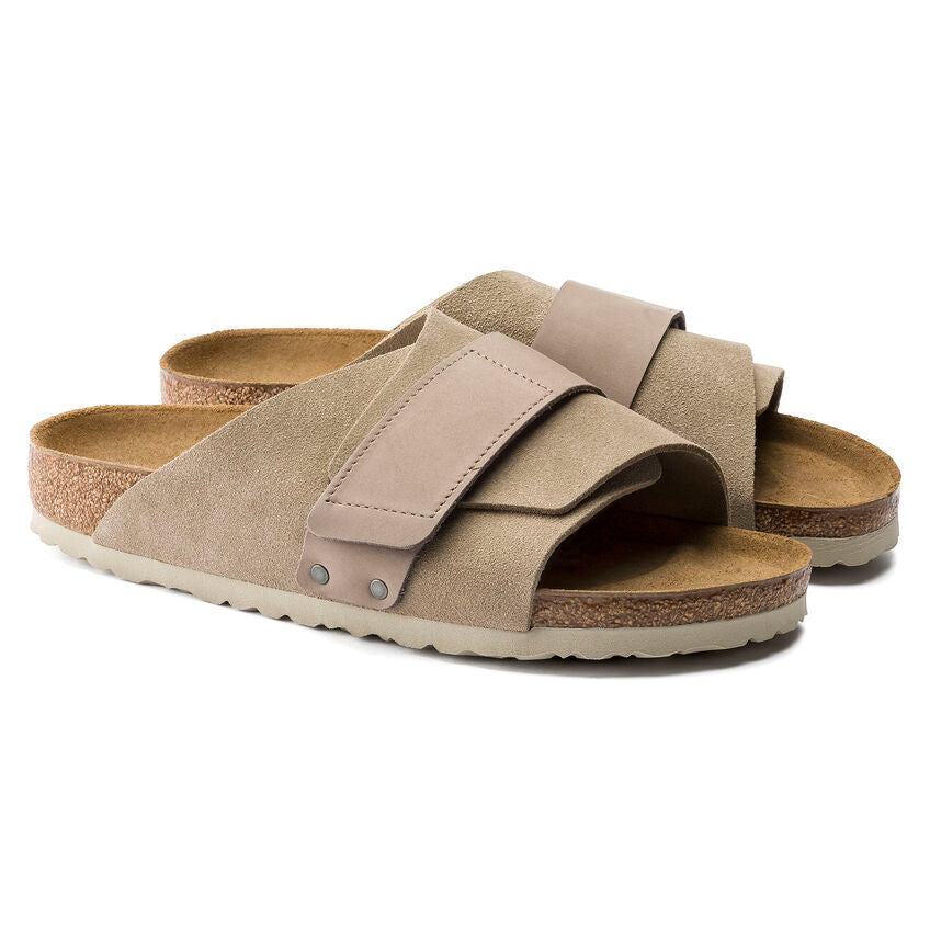 Birkenstock KYOTO 1015573 Taupe | Nubuck/Suède Largeur Étroite - Boutique du Cordonnier