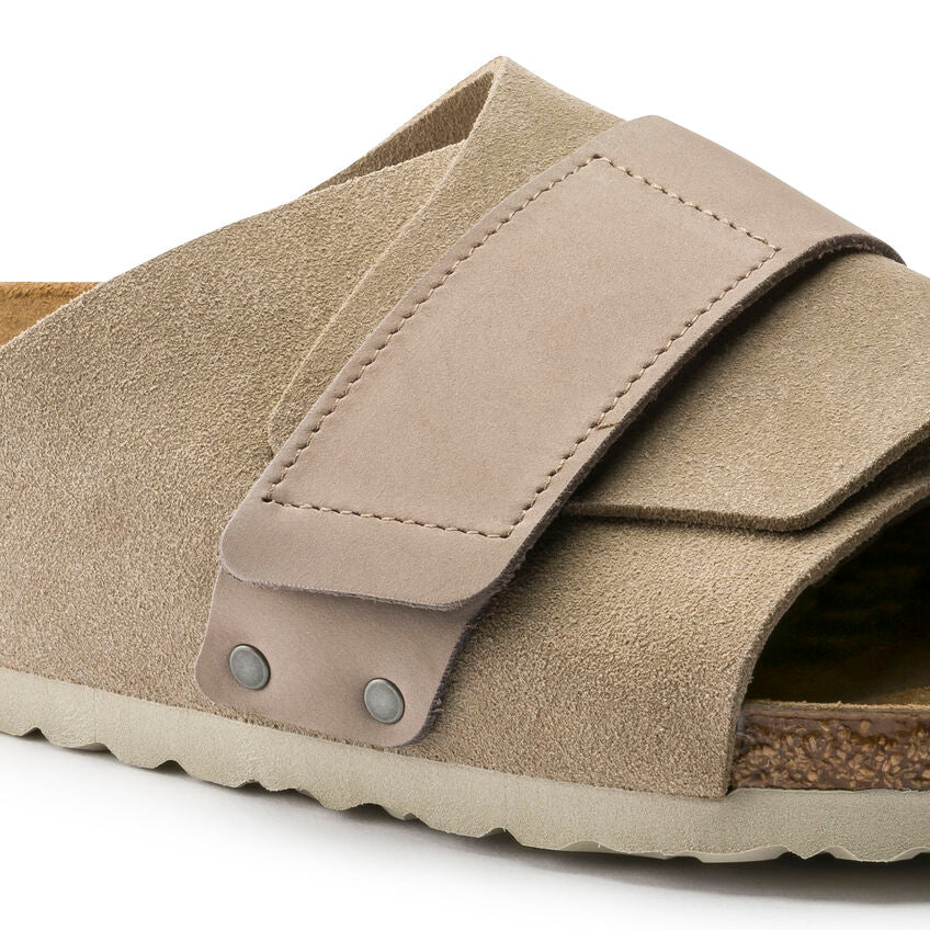 Birkenstock KYOTO 1015573 Taupe | Nubuck/Suède Largeur Étroite - Boutique du Cordonnier