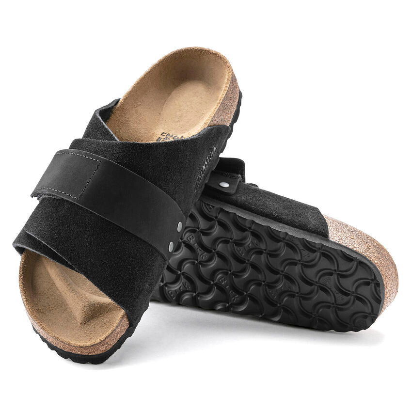 Birkenstock KYOTO 1022566 Noir | Nubuck/Suède Largeur Étroite - Boutique du Cordonnier