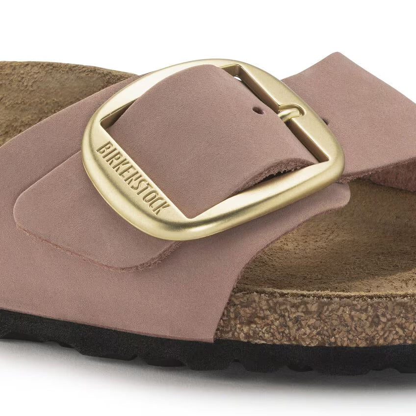 Birkenstock MADRID BIG BUCKLE 1024039 Old Rose | Nubuck Largeur Étroite - Boutique du Cordonnier