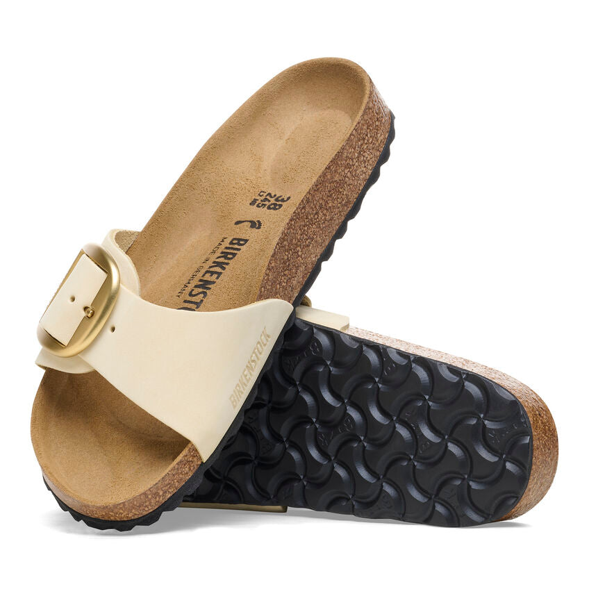 Birkenstock MADRID BIG BUCKLE 1026604 Ecru | Nubuck Largeur Étroite - Boutique du Cordonnier