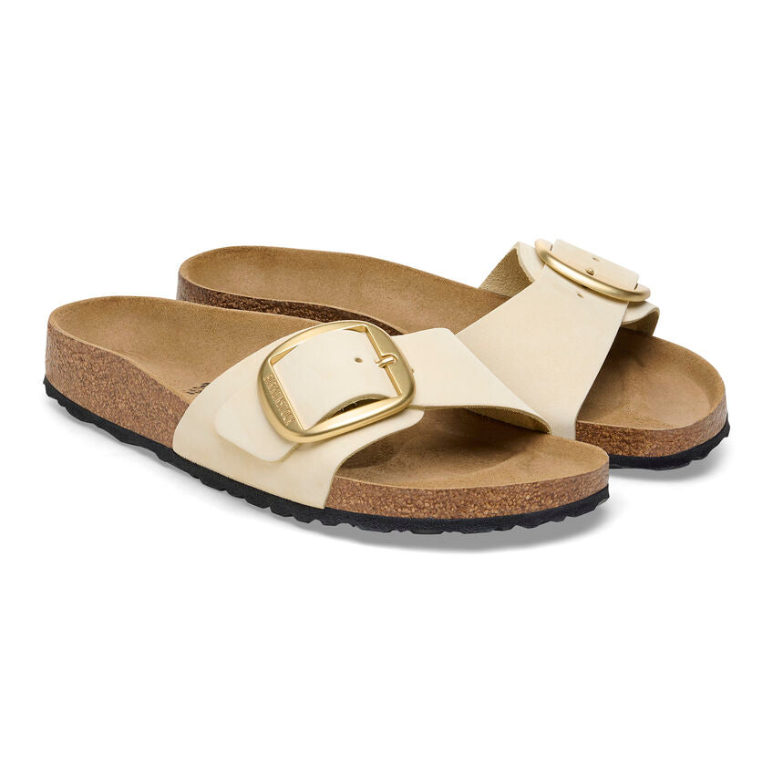 Birkenstock MADRID BIG BUCKLE 1026604 Ecru | Nubuck Largeur Étroite - Boutique du Cordonnier