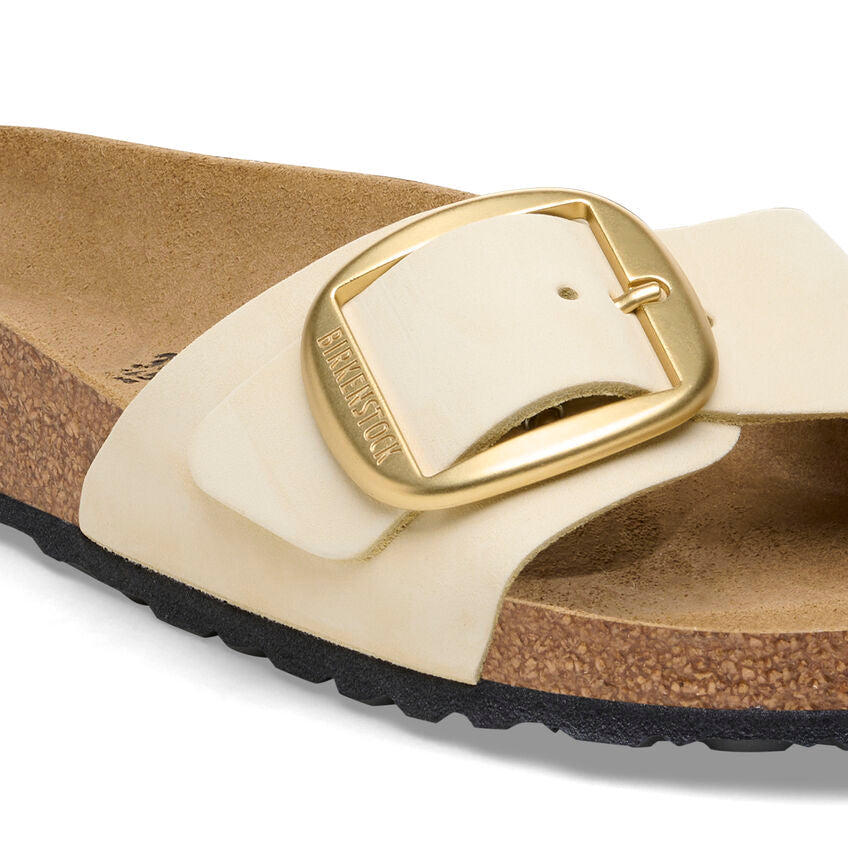 Birkenstock MADRID BIG BUCKLE 1026604 Ecru | Nubuck Largeur Étroite - Boutique du Cordonnier