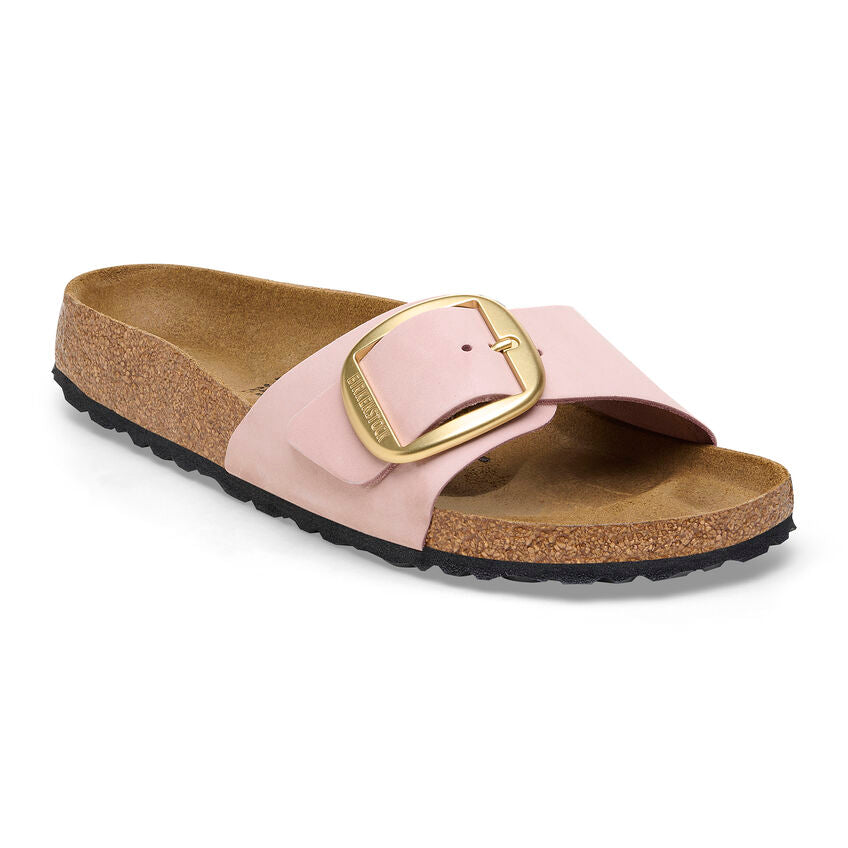 Birkenstock MADRID BIG BUCKLE 1027056 Soft Pink | Nubuck Largeur Étroite - Boutique du Cordonnier