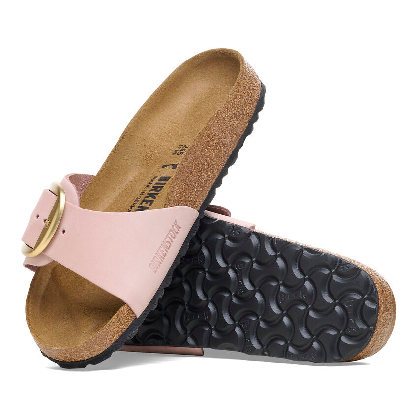 Birkenstock MADRID BIG BUCKLE 1027056 Soft Pink | Nubuck Largeur Étroite - Boutique du Cordonnier