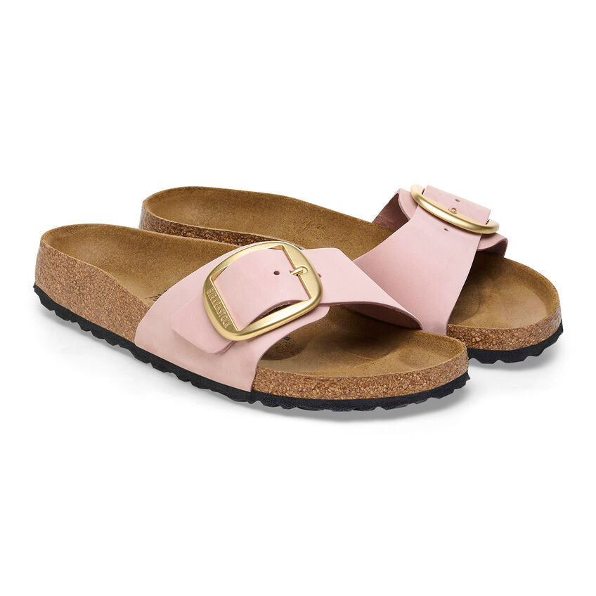 Birkenstock MADRID BIG BUCKLE 1027056 Soft Pink | Nubuck Largeur Étroite - Boutique du Cordonnier